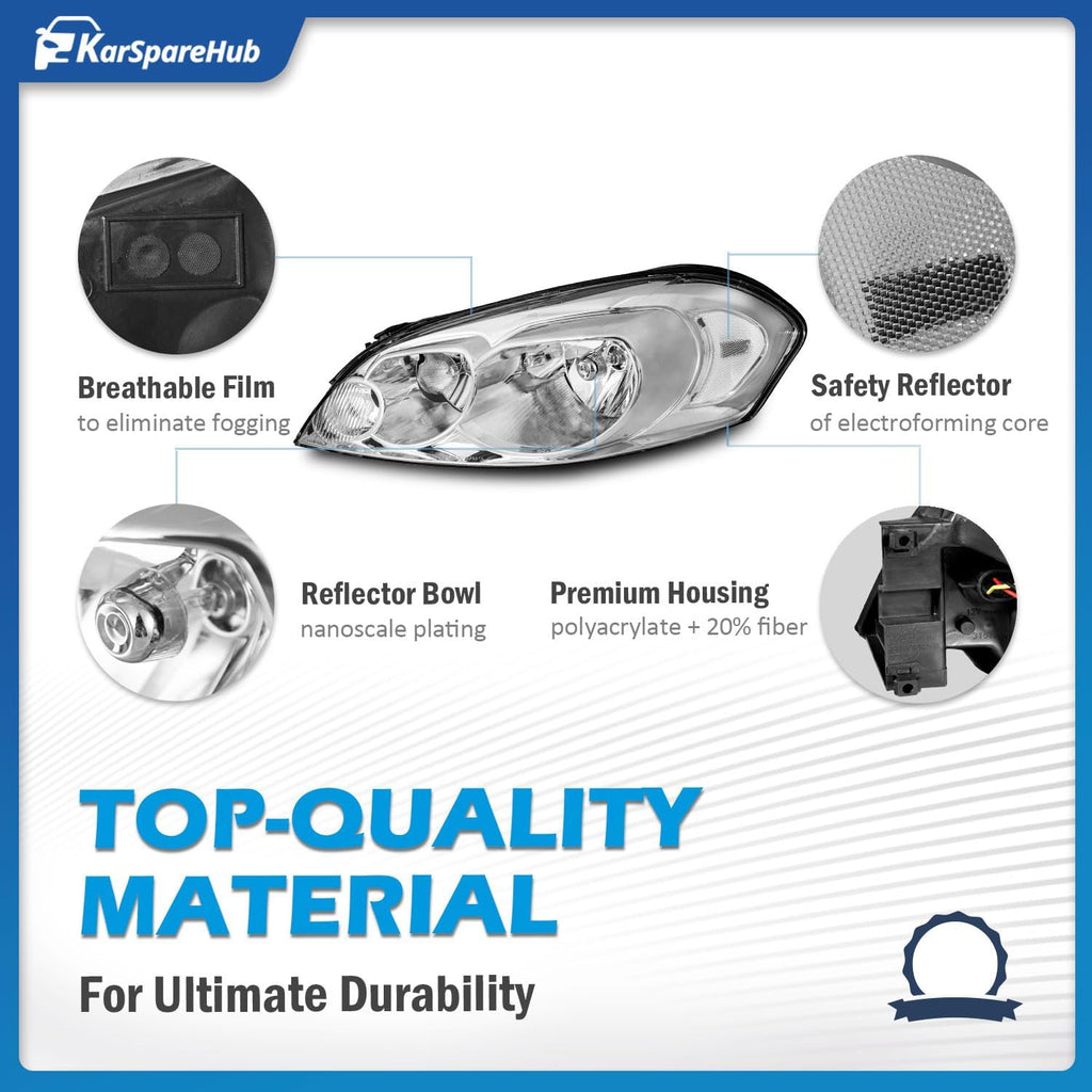 Halogen Headlights for 2006-2013 Chevy Impala