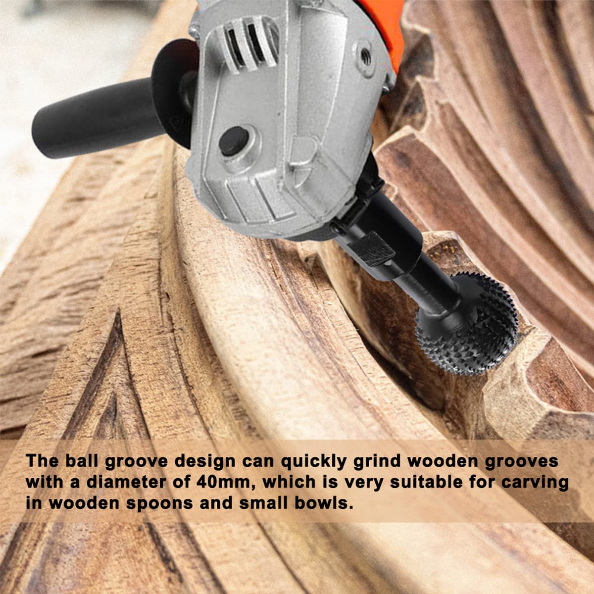 2PCS Sphere Rotary Burr with 5/8-11 Threads for 4 1/2&5 Inch Angle Grinder