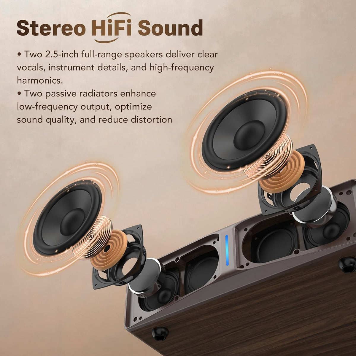 Vinyl Record Player with Built-in Speakers, Bluetooth 5.4 Input Turntable for Vinyl Records, Magnetic Cartridge