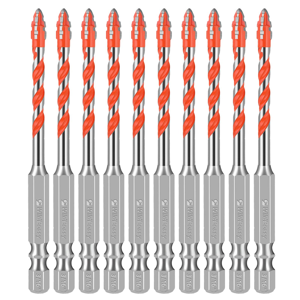 Concrete Drill Bit Set 3/16" (10PCS)