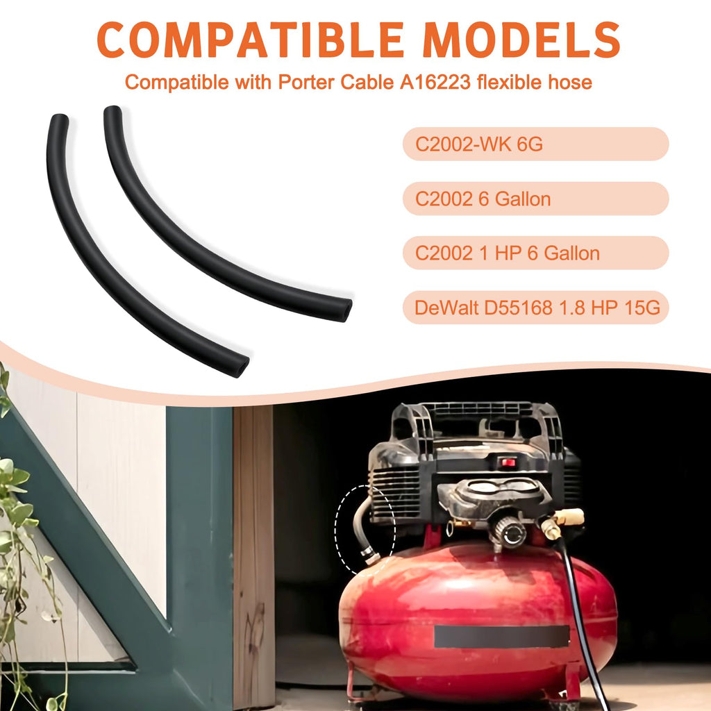 A16223 Air Compressor Replacement Hose with CAC-1206-1 Clamp, 6-Pack