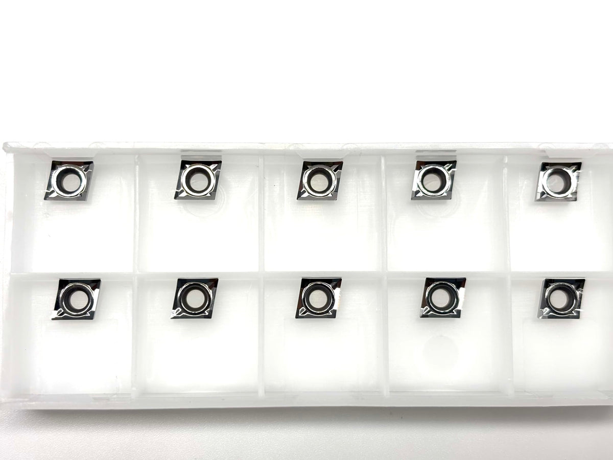 CCGT060202-AL Carbide Inserts for Aluminum CNC Lathe Turning, 10pcs