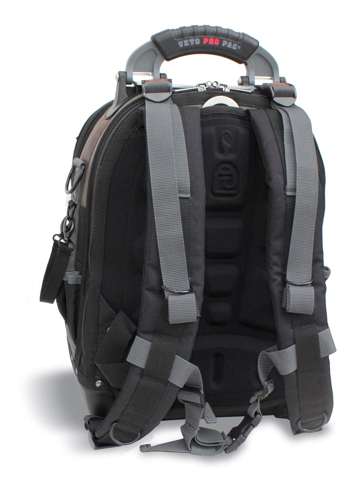 Pro Pac Tech Pac Tool Backpack – Heavy-Duty Weatherproof Tool Bag with 46 Pockets, Waterproof Molded Base & Ergonomic