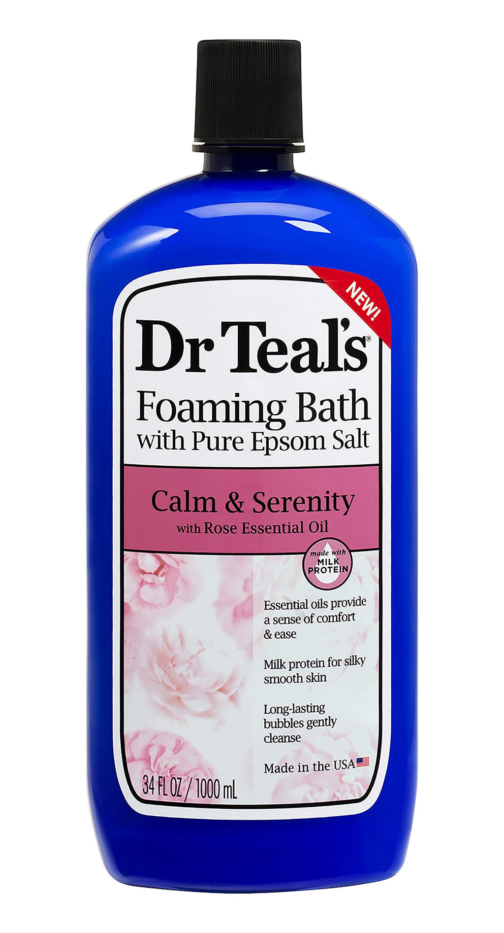 Bundle of Dr Teals Calm & Serenity with Rose Essential Oil (Made with Milk Protein): Pure Epsom Salt Soaking Solution