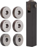 Single Linear Knurl Tool with 6PCS Knurling Single Wheels 0.5mm 1.5mm 2mm