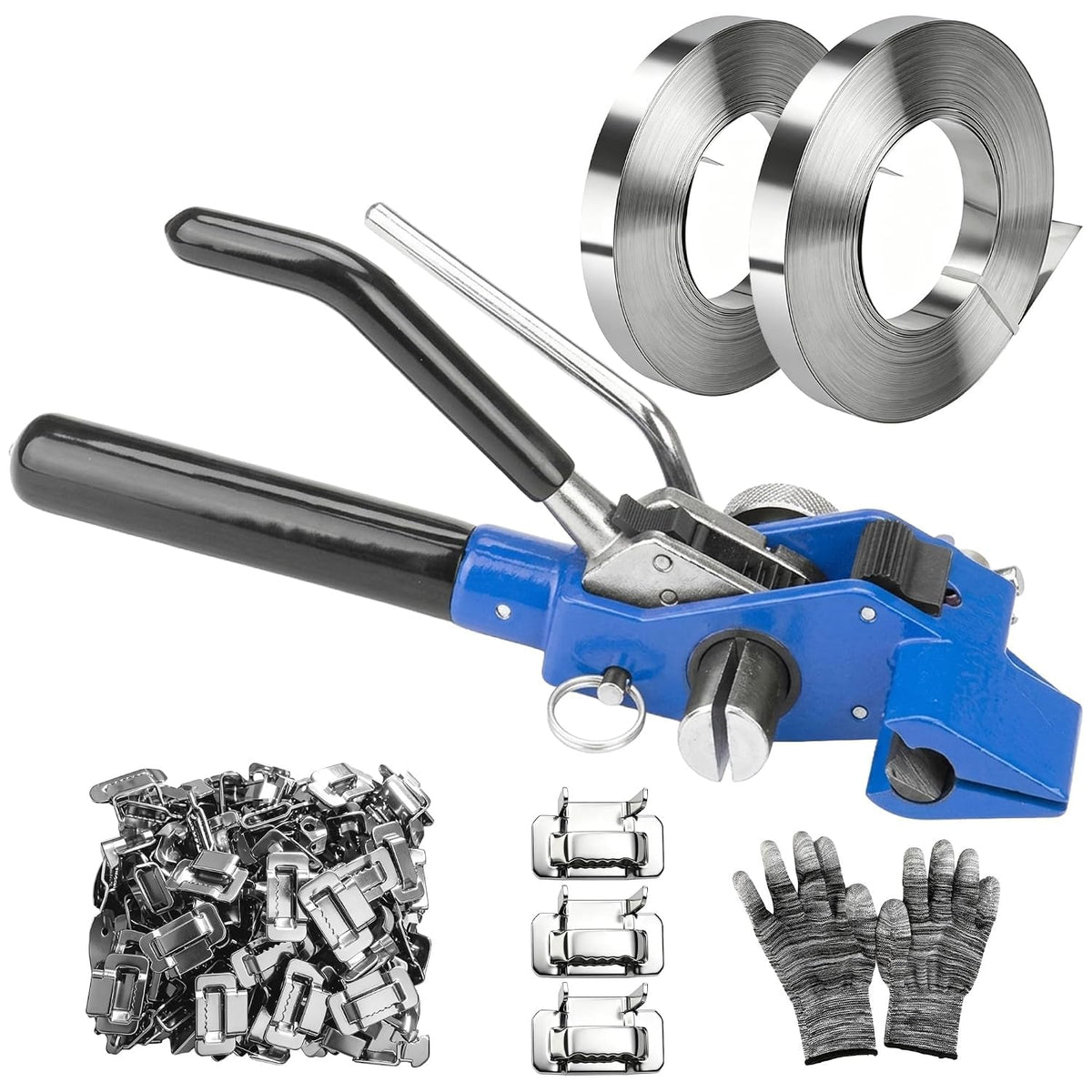 Metal Banding Strapping Kit Includes 200 ft Length 304 Stainless Steel Strapping 100 Metal Buckle a Strapping