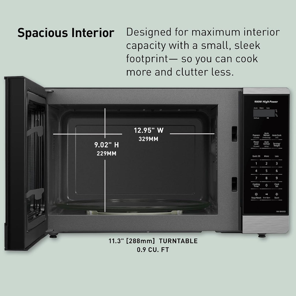 Countertop Microwave Oven, 900W, 0.9 Cu. Ft., Sensor Cook and Reheat, 10 Power Levels, Auto Defrost, Keep Warm, Child