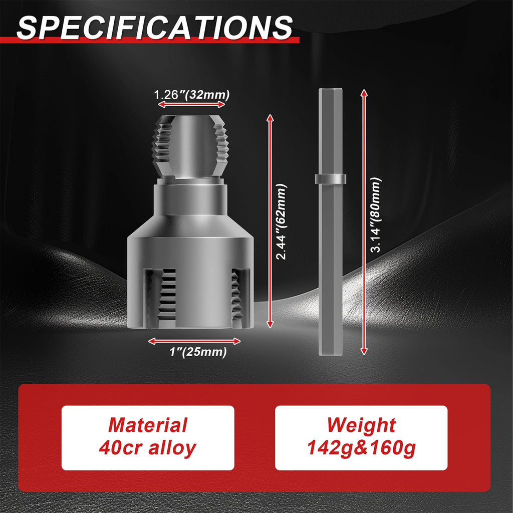 REKCKRUL Integrated Internal & External Pipe Threading Tool (1" Dies)