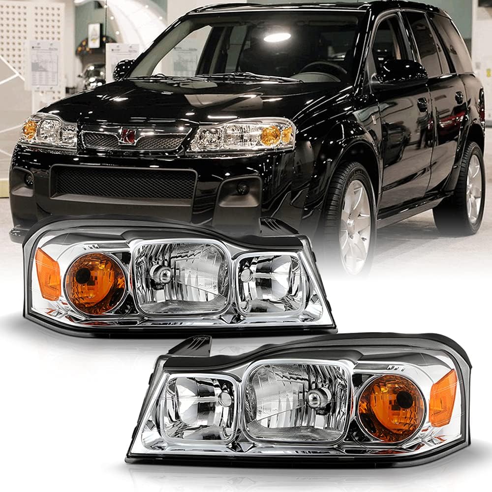 Compatible with 2006-2007 Saturn Vue Headlights Headlamps Replacement 06-07 Driver & Passenger Driver + Passenger Side