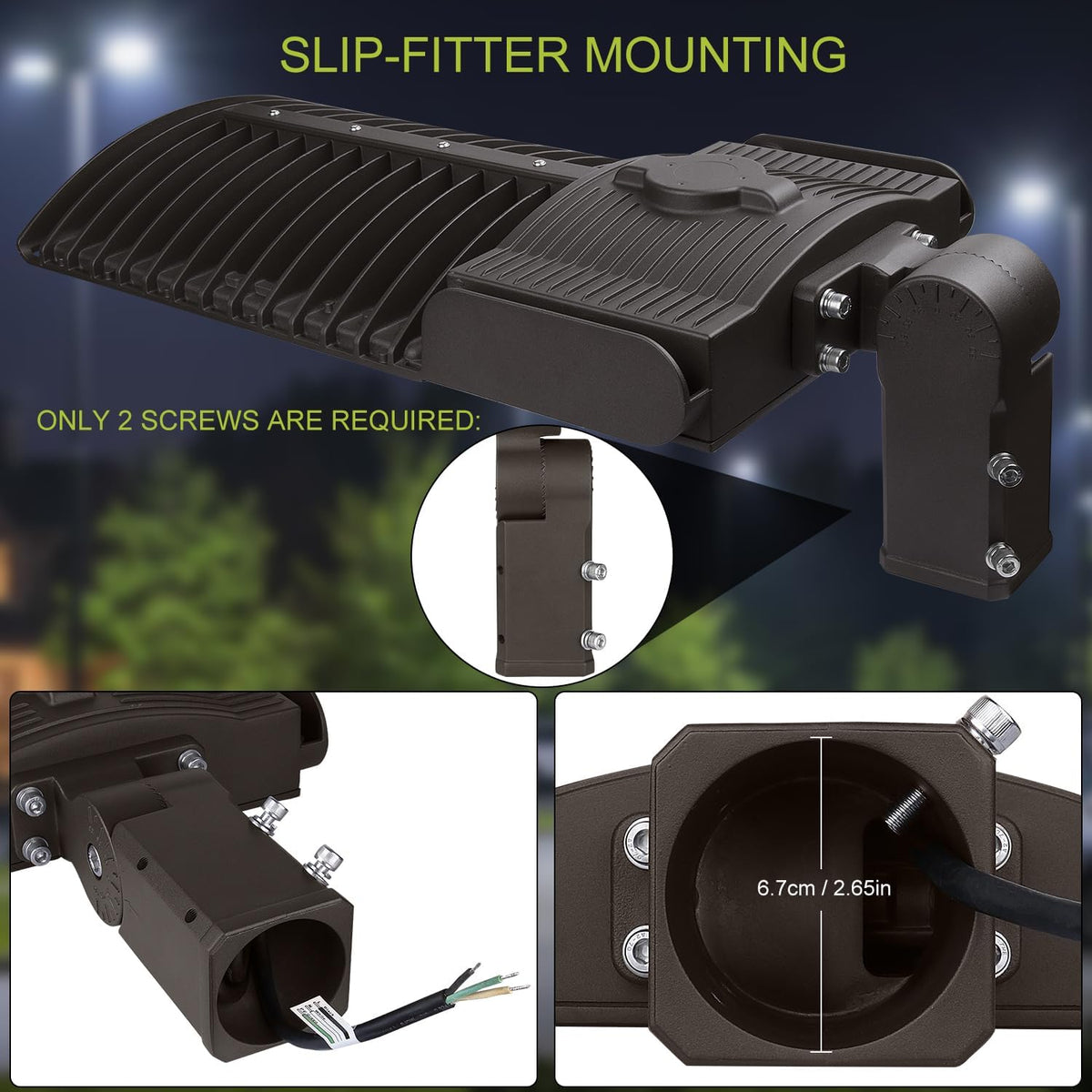 400W LED Parking Lot Light, 56000lm 5700K, ETL Area Street Light