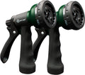 Garden Hose Nozzle 2PK, ABS Water Spray Nozzle with 7 Adjustable Patterns, Slip Resistant for Watering Plants, Lawn