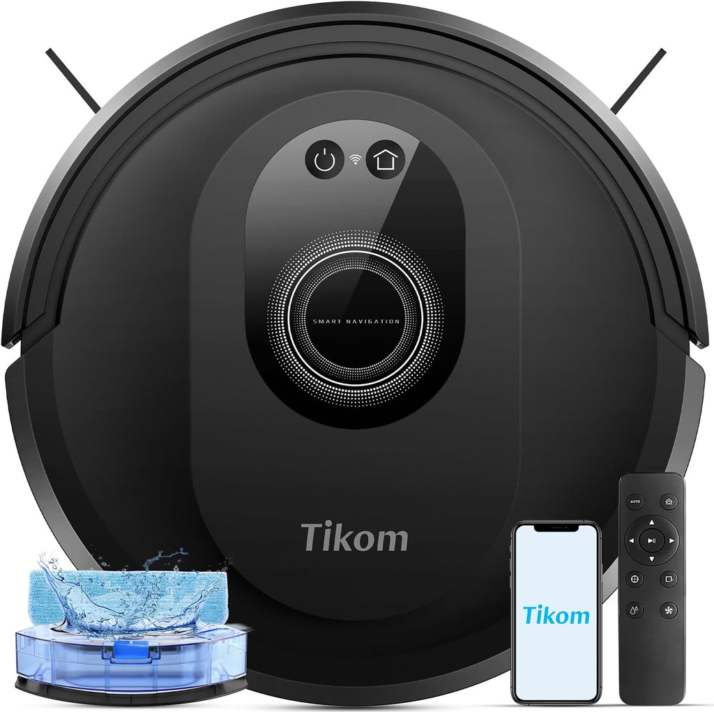 Robot Vacuum and Mop Combo, 5000Pa Robotic Vacuum Cleaner, 150 Min Max, App & Remote Control, Ideal for Hard Floor