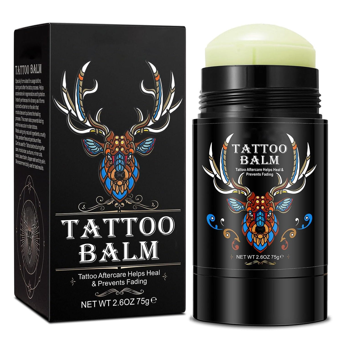 Tattoo Aftercare Butter Balm, 2.6 oz, Old & New Tattoo Moisturizer Healing Brightener for Color Enhance, Natural
