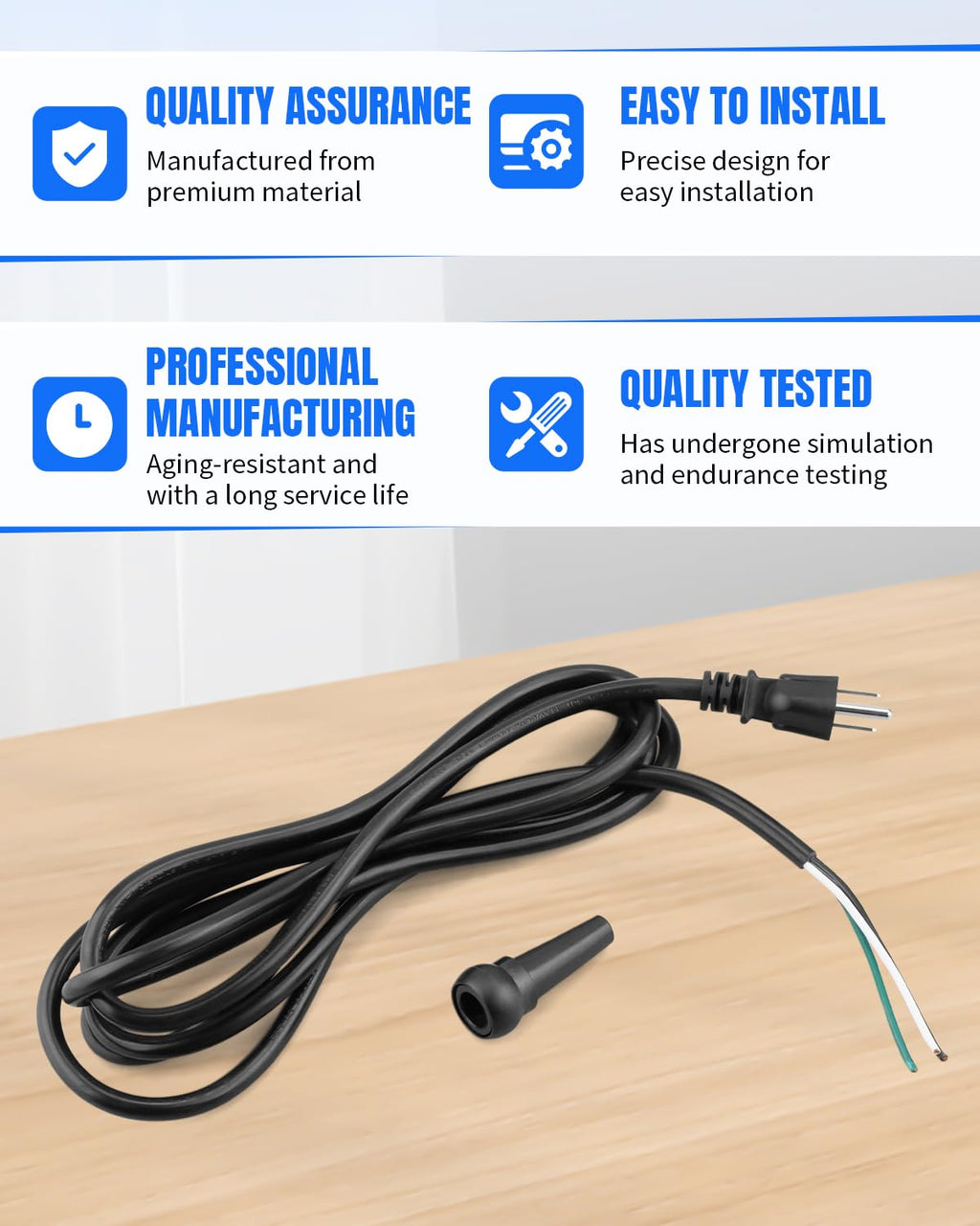 Hammer Drills Power Cord Fit for Bosch Replace 1614461035 1600703035