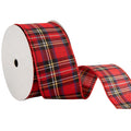 10 Yards Red/Blue/Yellow Buffalo Plaid Burlap Ribbon 2.5" Wired Edge Farmhouse Decor Tartan Check Pattern Ribbon for