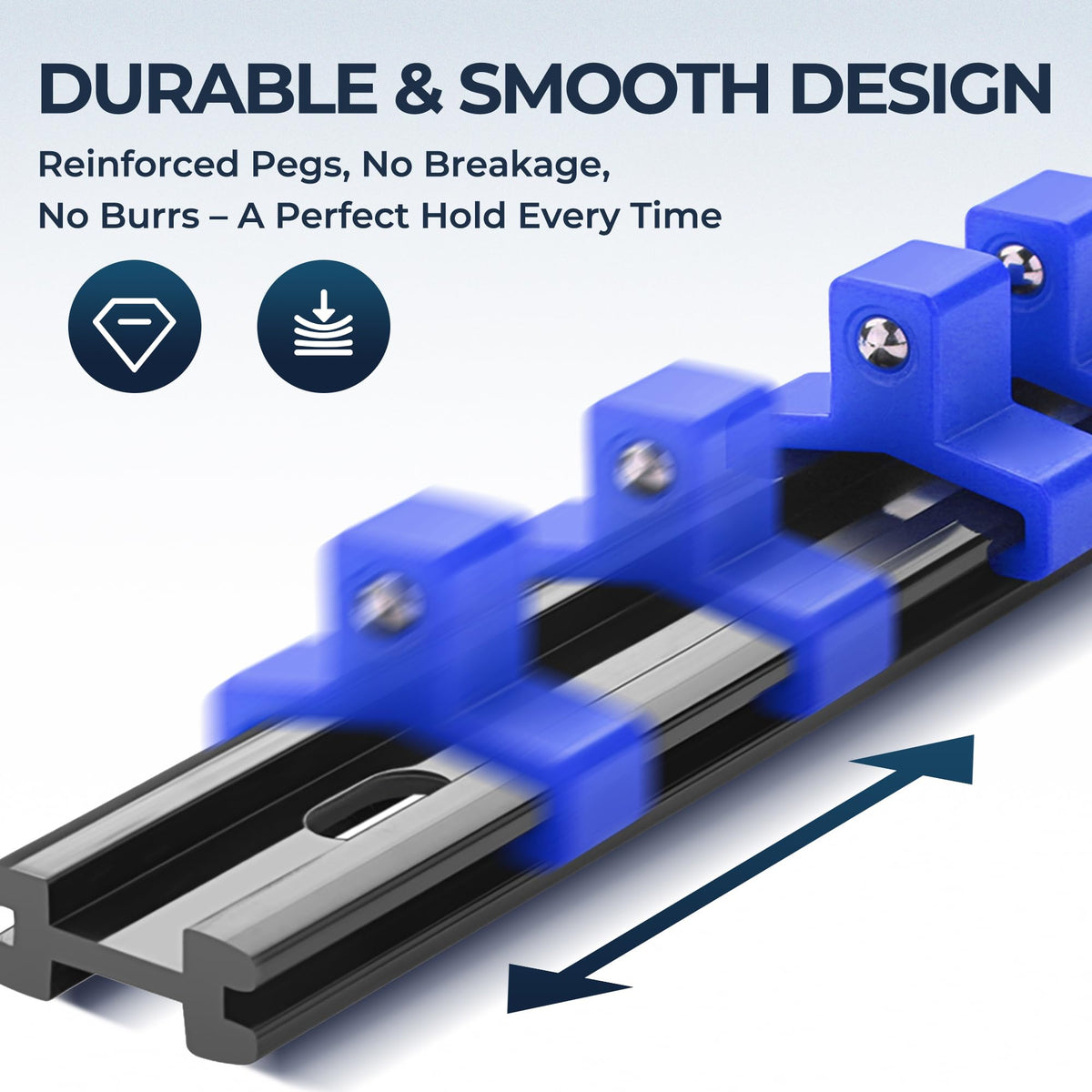 9-Pack Socket Organizer Set, 1/4" x 48 3/8" x 45 1/2" x 36 Clips