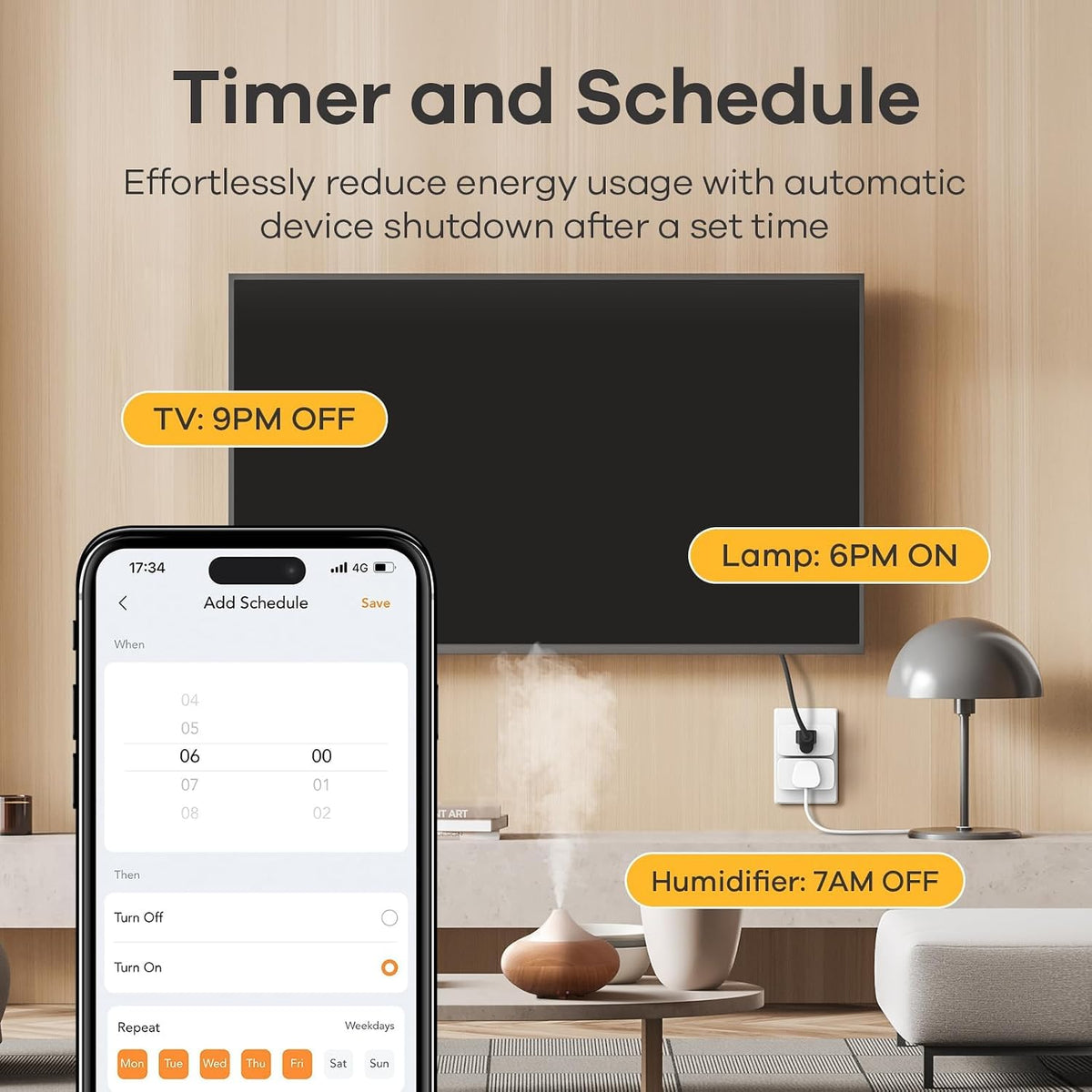 Matter Smart Plug, Work with Apple Home, Alexa, Siri, Google Home | Smart Outlet Timer & Schedule, Smart Home