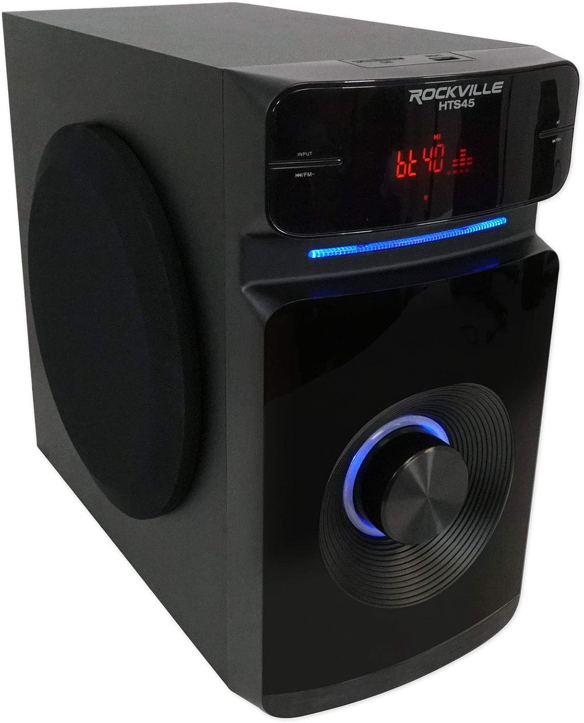 HTS45 5.1 Channel Bluetooth Home Theater Audio System | Subwoofer Included, USB/SD Playback, 2 Mic Inputs with Echo