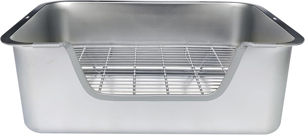 Stainless Steel Rabbit Sifting Litter Box (L)
