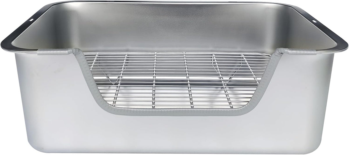Stainless Steel Rabbit Sifting Litter Box (L)