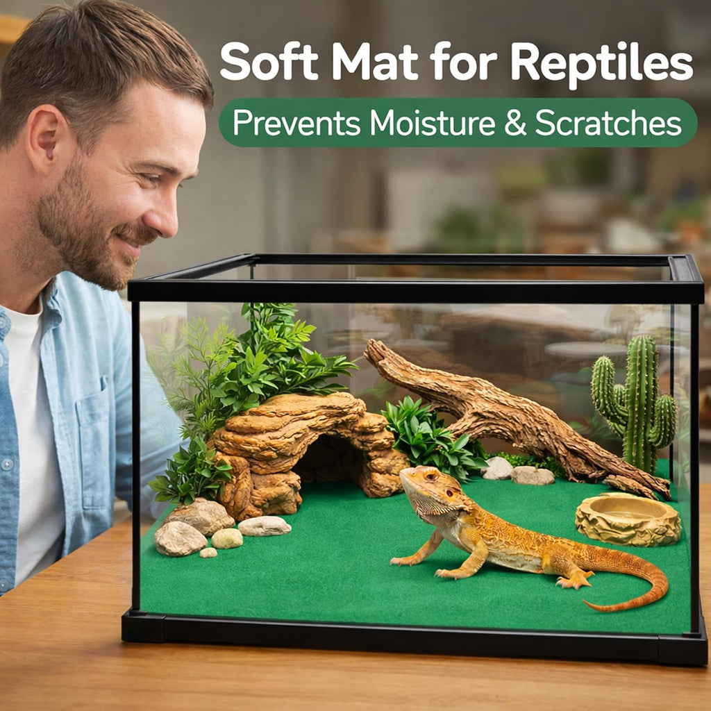 2 Pack Reptile Carpet, 39’’ x 20’’ Terrarium Bedding