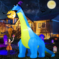 Halloween Inflatables 10 FT Dinosaurs Eating Pumpkin Decorations