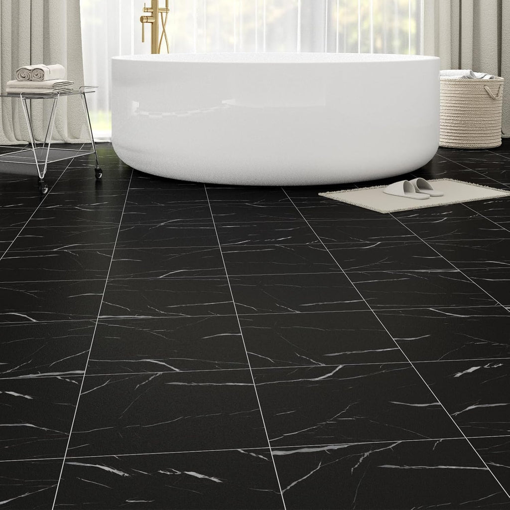 40-Pack Peel and Stick Floor Tiles Vinyl Floor 12 x 12 inch Self Adhesive Waterproof Flooring Planks DIY for