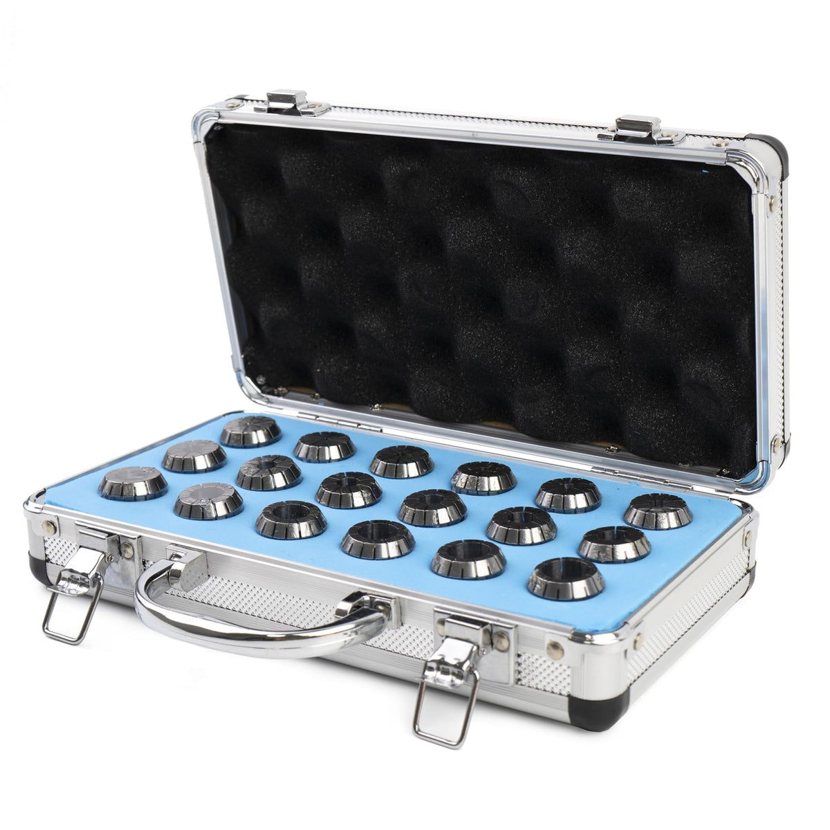 Kraciva ER25 Collet Set, 18 Piece 0.0003" TIR Precision Spring Collets