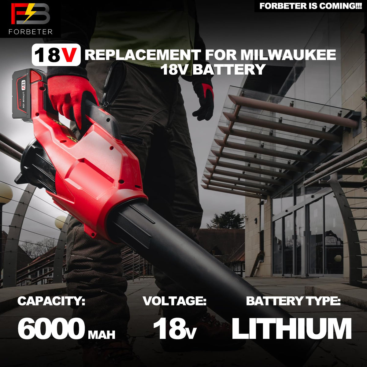 2 Pack 6.0Ah Replacement for Milwaukee M18 Battery 48-11-1850 48-11-1860, Compatible with M18 Milwaukee 18V Battery