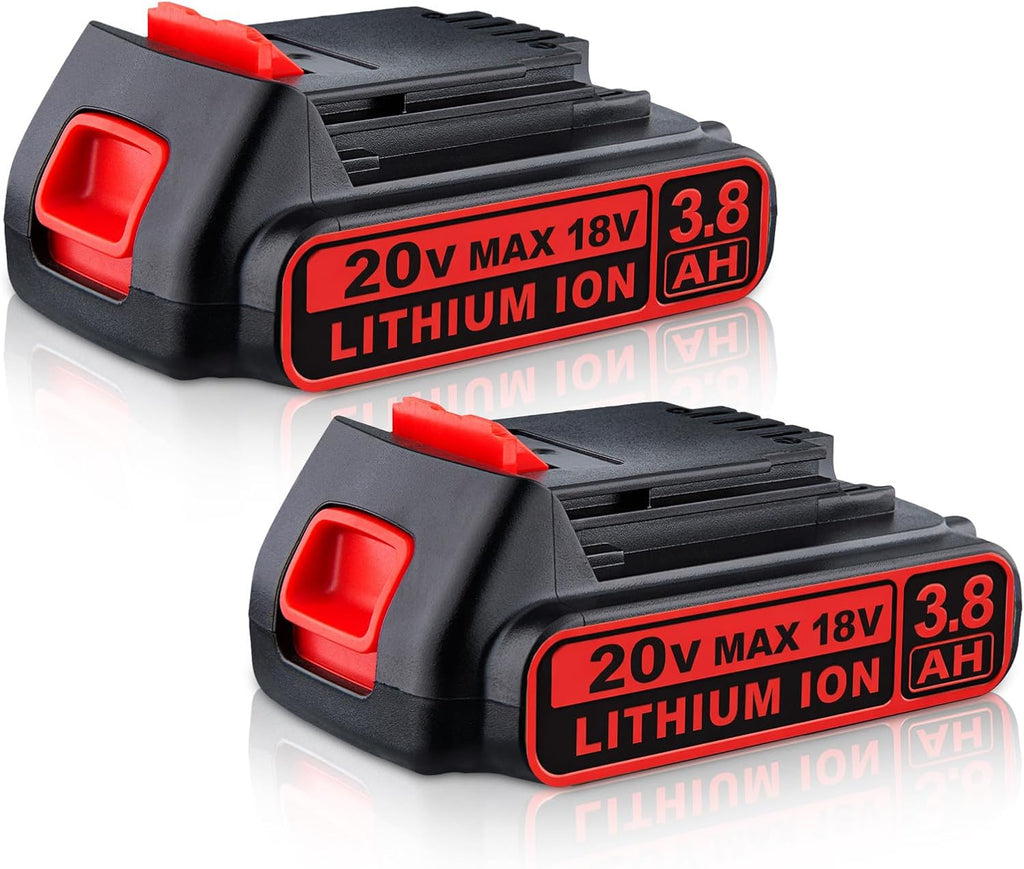 VANTTECH 2Packs 3.8Ah LBXR20 Replacement for Black and Decker 20v Battery