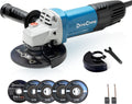 DongCheng Angle Grinder, 4-1/2 Inch 6.7A 800W 11800RPM Paddle Switch Electric Grinder with Cutting & Grinding Wheels