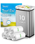 Medium Black Trash Bags 10 Gallon 100 Count Kitchen Garbage Bags