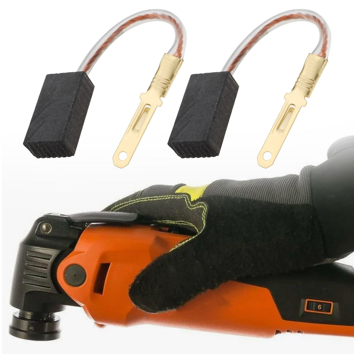 ECSiNG 4Pcs Auto-Stop Carbon Brushes P2307 5x8x14mm Compatible with FEIN MultiMaster FMM350Q