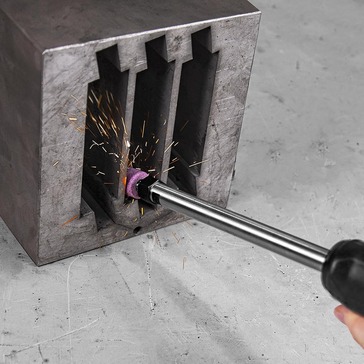 6" Extra Long Extension Electric Die Grinder, 1/4" Variable Speed Corded Power Die Grinder, Heavy Duty Die Grinder