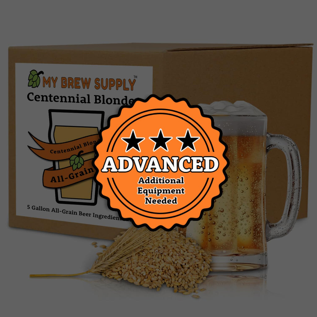 Centennial Blonde Beer Brewing Kit | 2-Row Pale Ale Malt | Caramel 10L Grain | Centennial Pellet Hops | American Ale