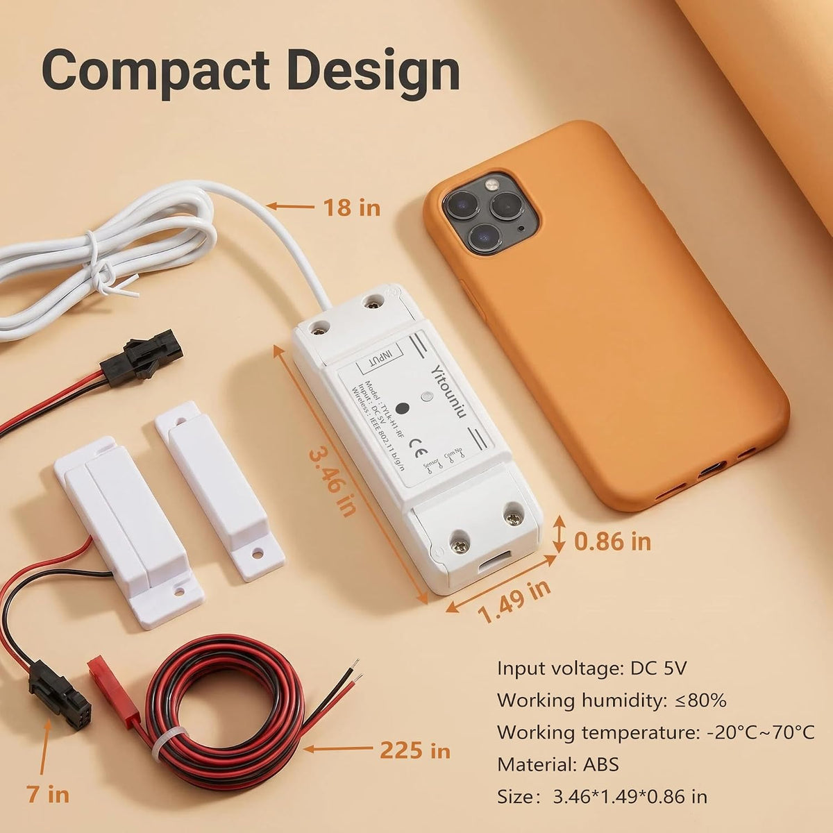 Tuya Smart WiFi 5V garage door opener controller Garage Open Close Monitor,wireless APP Remote Control Magnetic Door