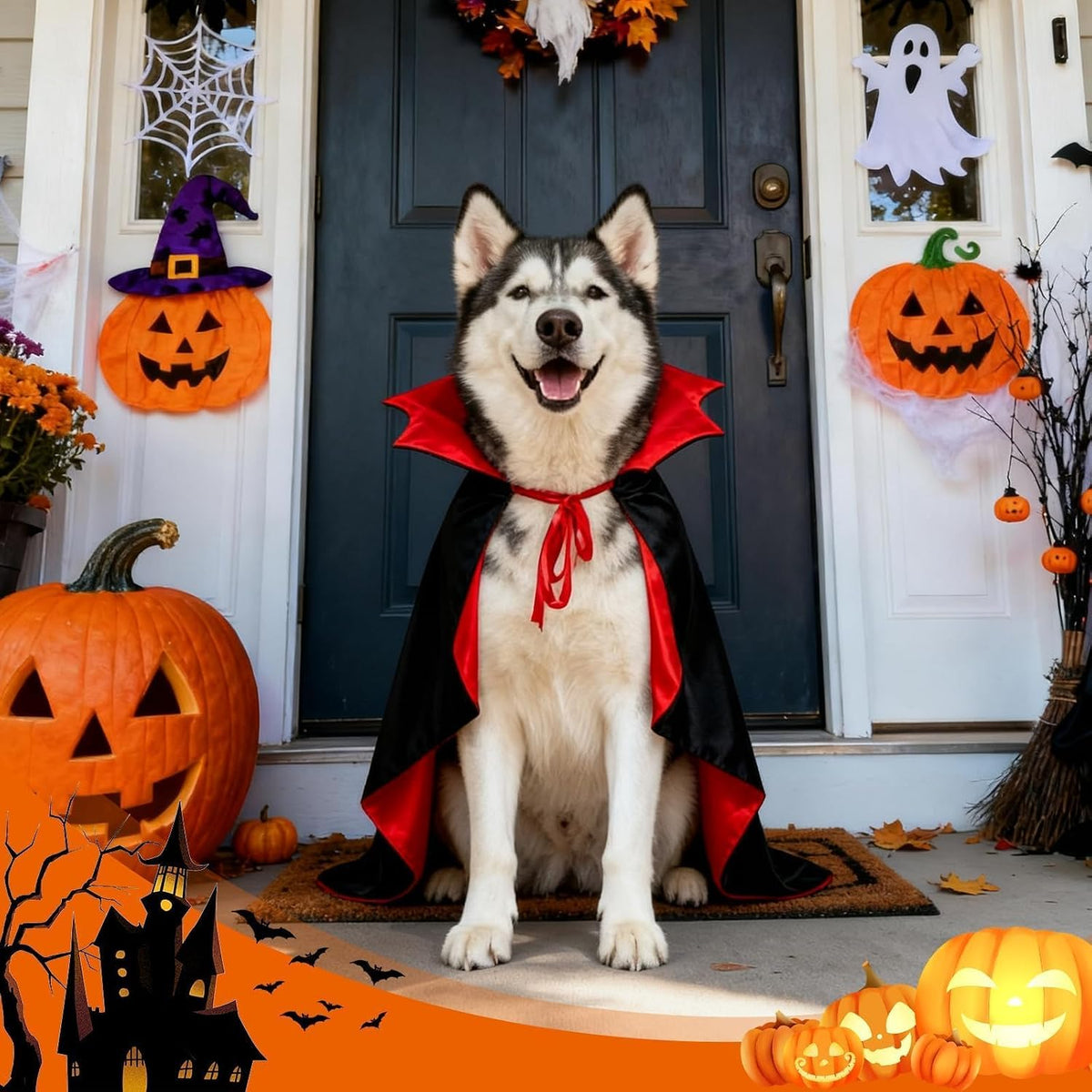 Dog Costumes - Dog Halloween Costumes Vampire Cloak