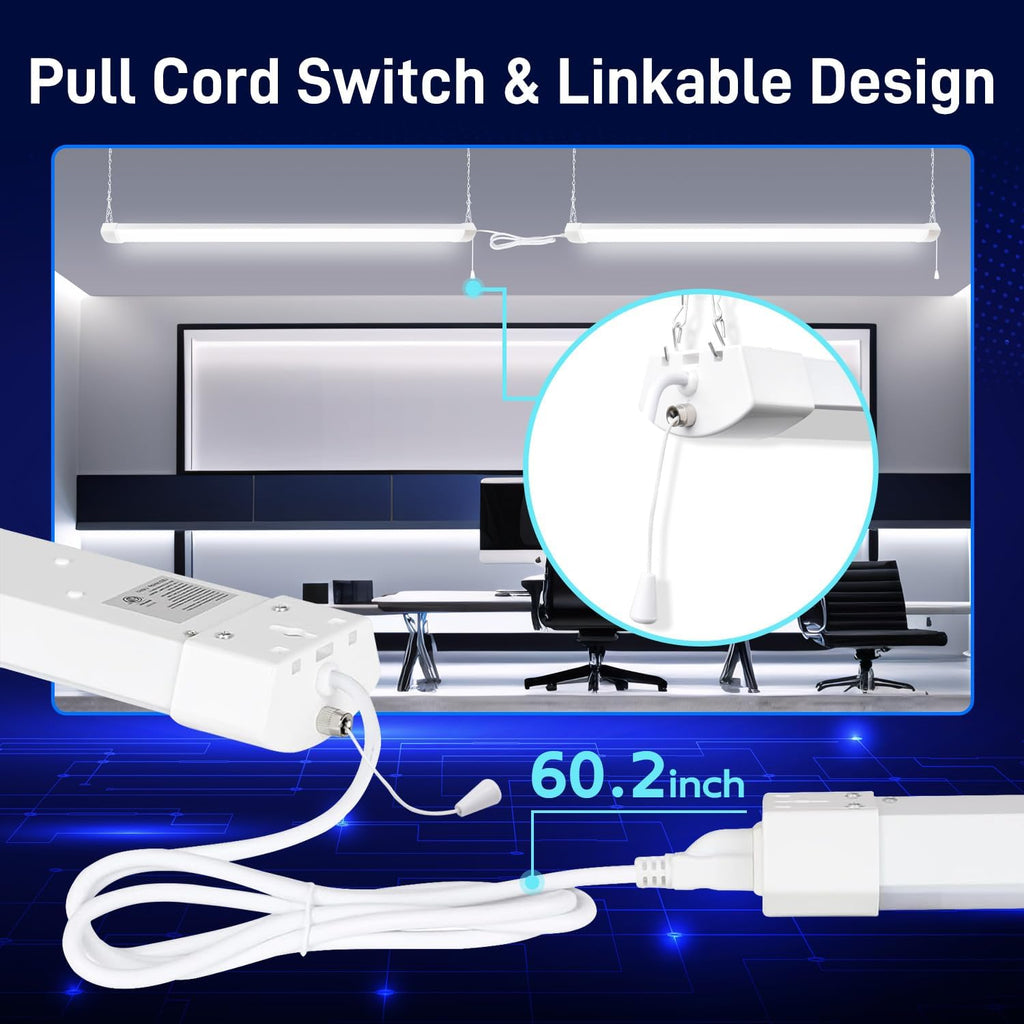 hykolity 4FT 120W LED Shop Light Linkable,13000LM(400w Equivalent), 5000K