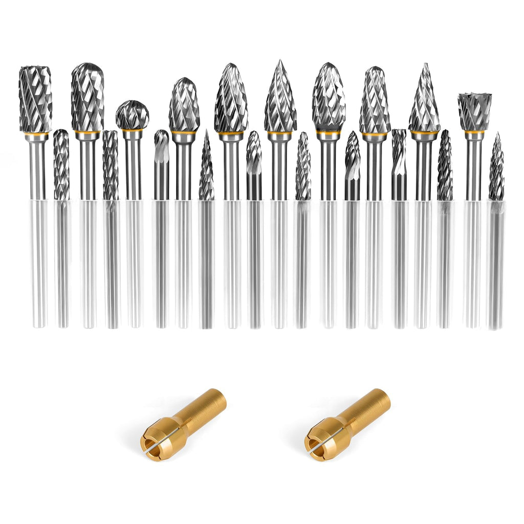 20Pcs Carbide Burr Set with 1/8" Shank