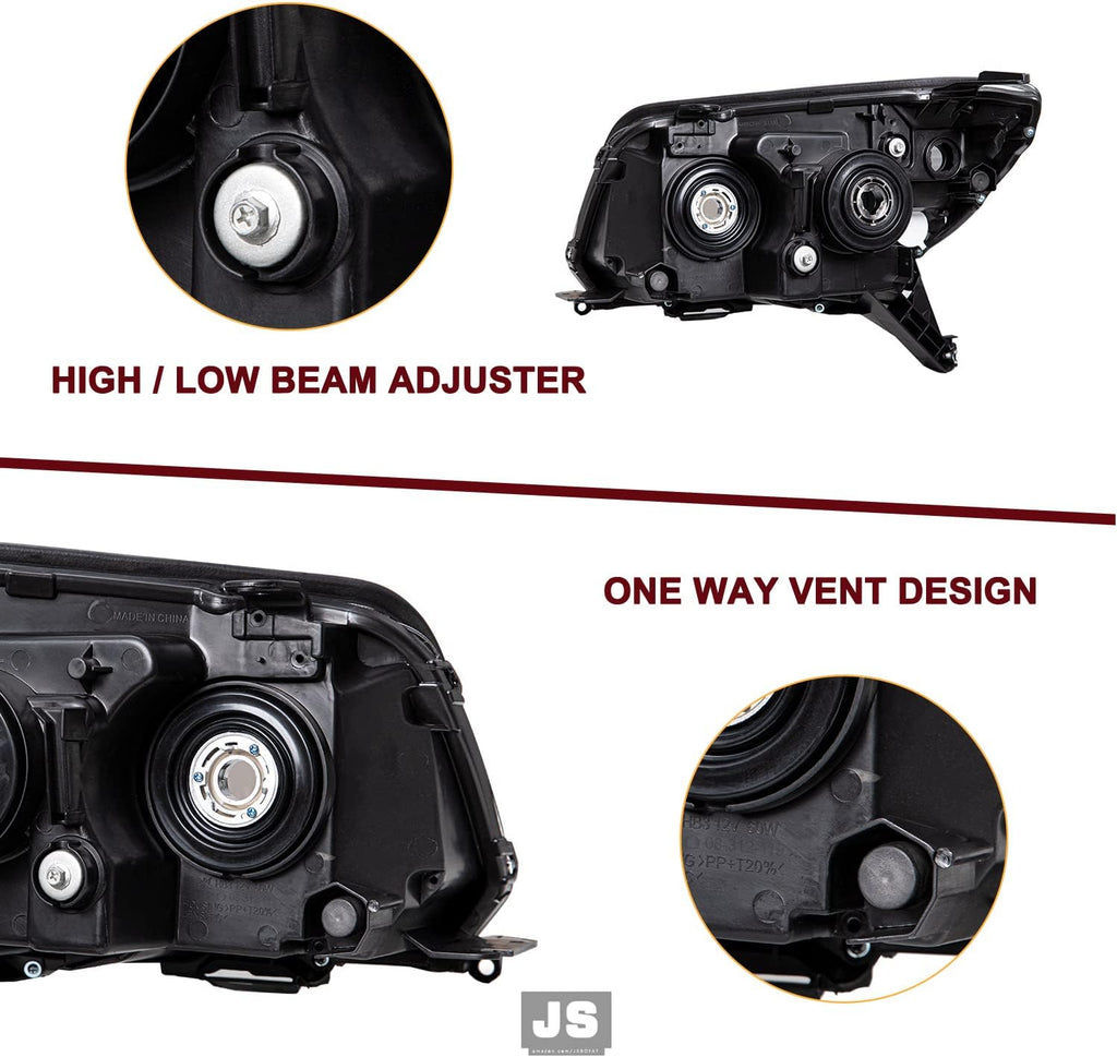 JSBOYAT Headlight Assembly Fits for 2006 2007 2008 2009 Toyota 4Runner