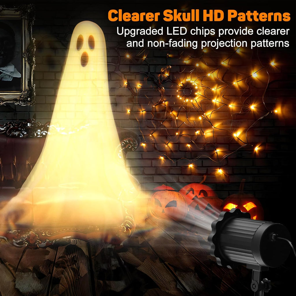 Halloween Projector Lights Outdoor，2024 Upgraded 3D Dynamic Decorations Light，Waterproof Halloween Light，Night Light