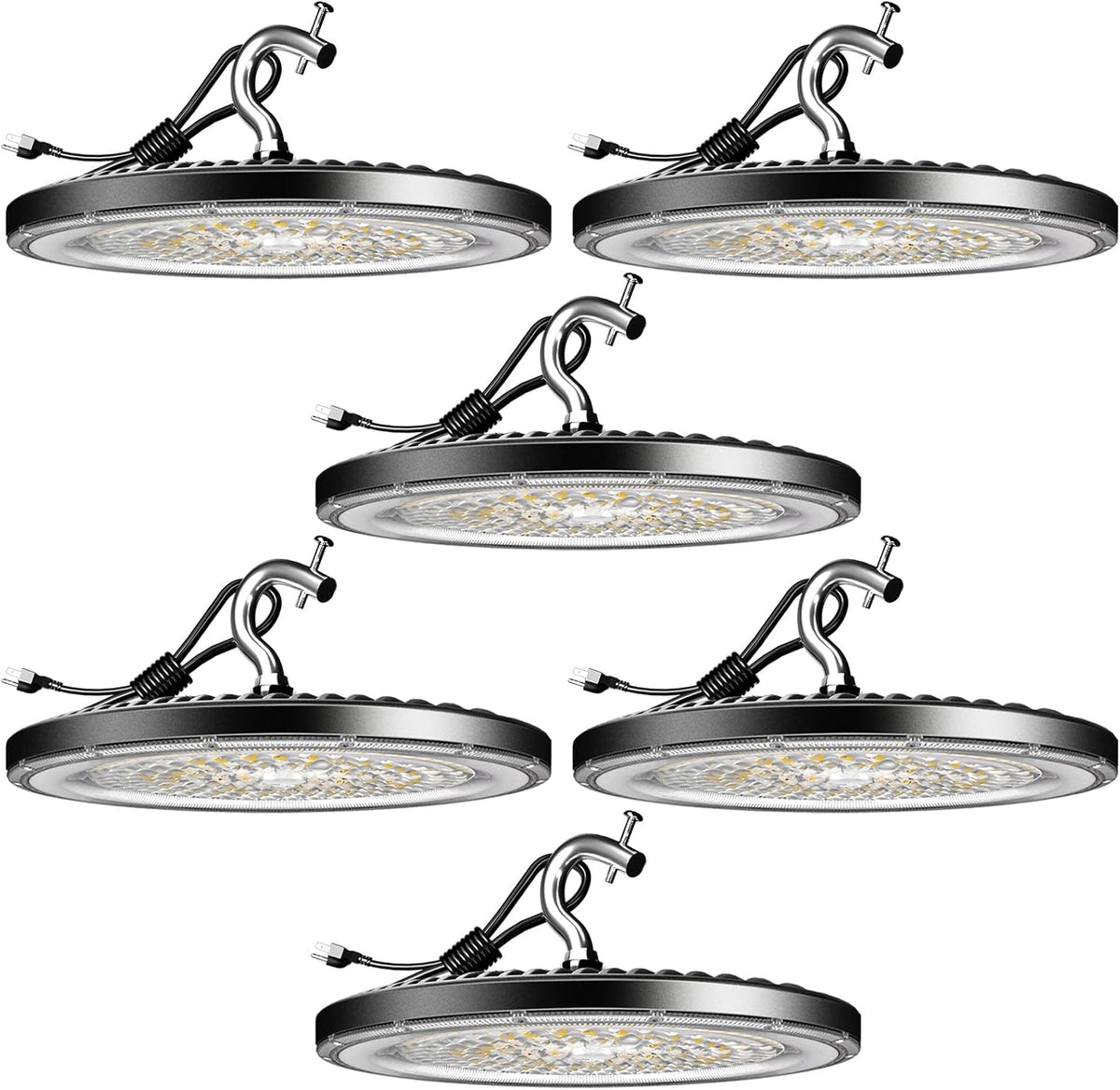 Lightdot 150W LED High Bay Lights, 6Pack Plug and Play High Bay LED Lights