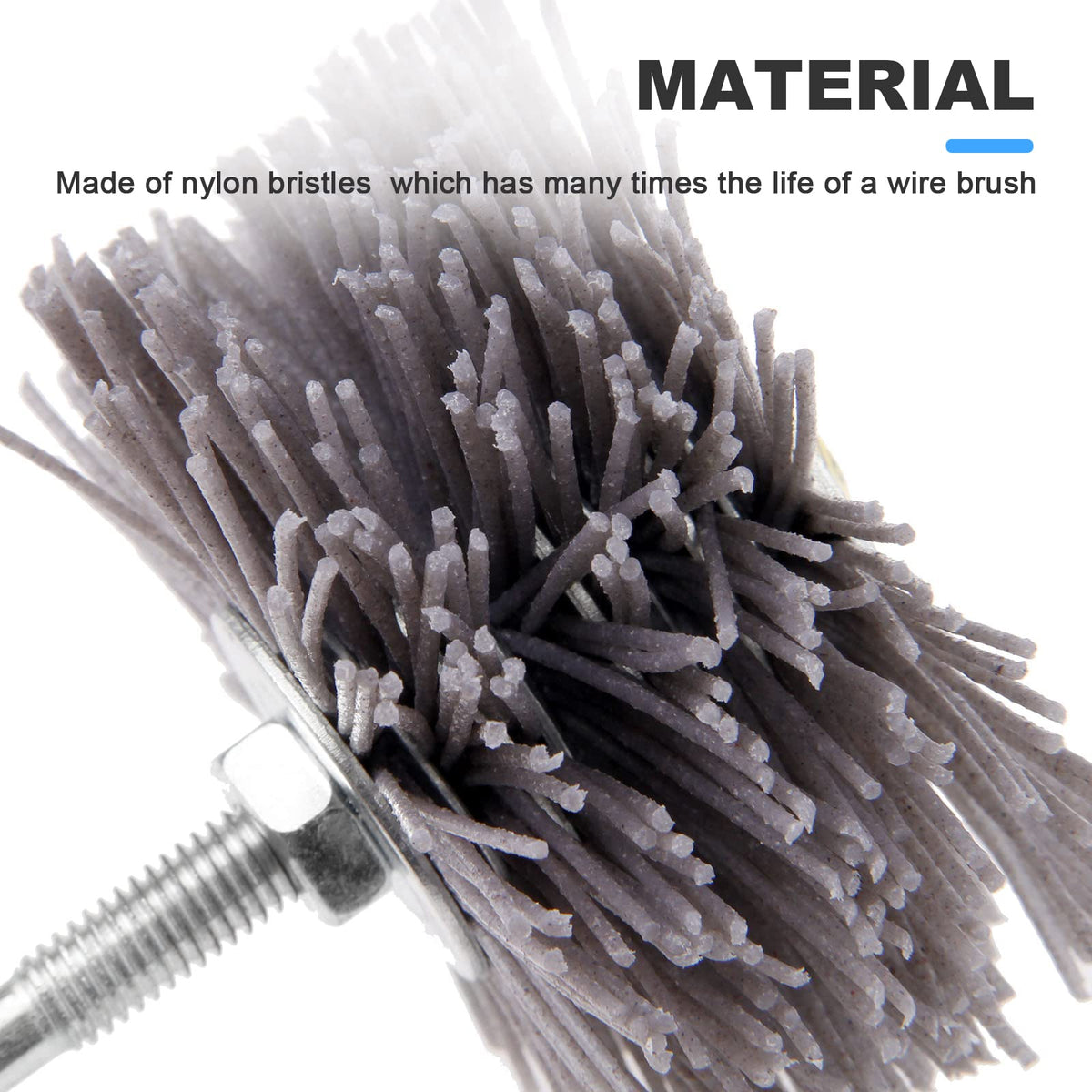 4PCS 80# 120# 180# 240# Nylon Wheel Brush,Abrasive Grinding Head