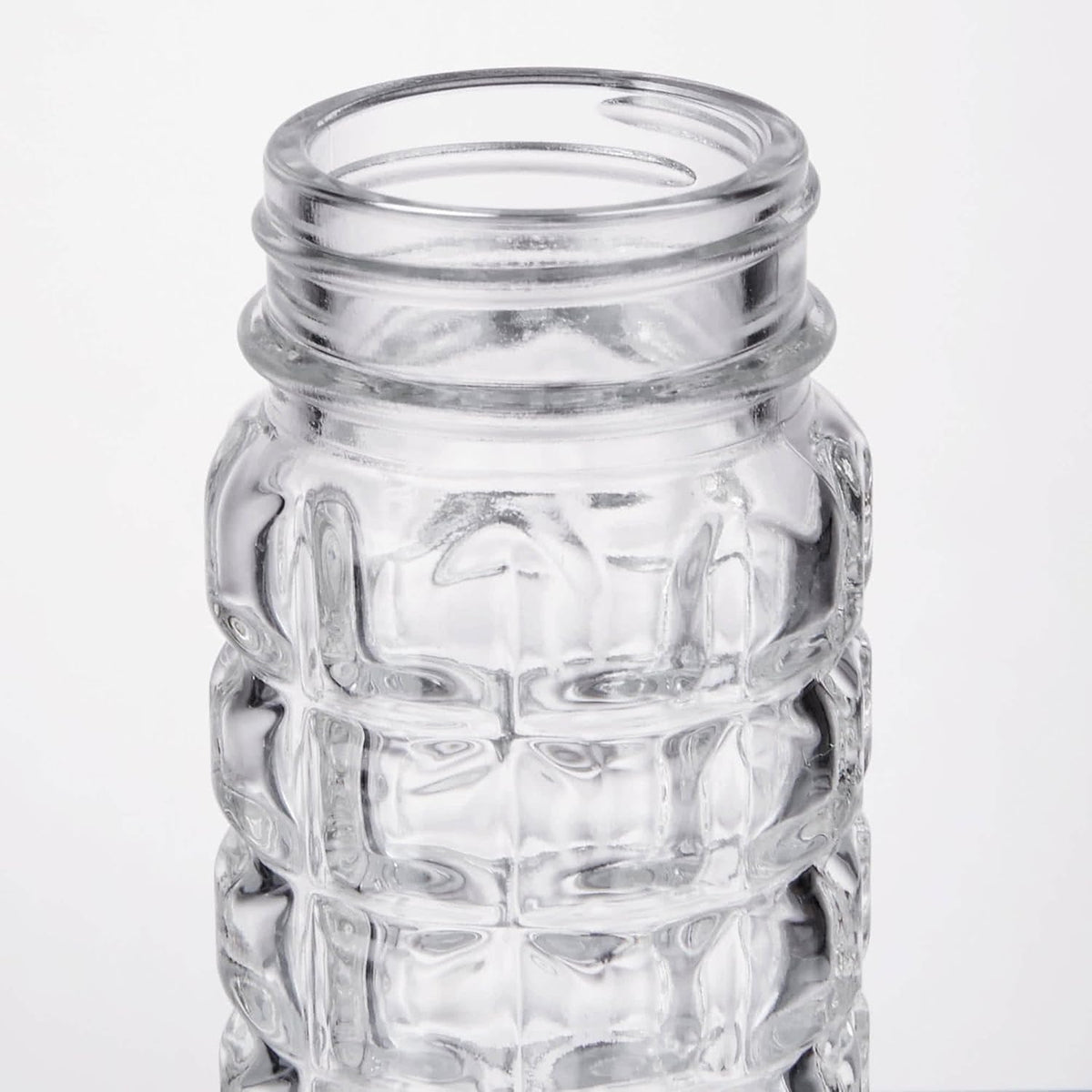 Moisture Proof Salt & Pepper Shakers - 1.5 Oz - Glass w/Black & White Lids Spring Loaded, No Clog, Set of 2