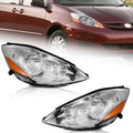 WEELMOTO Halogen Headlights Assembly for 2006-2010 Toyota Sienna