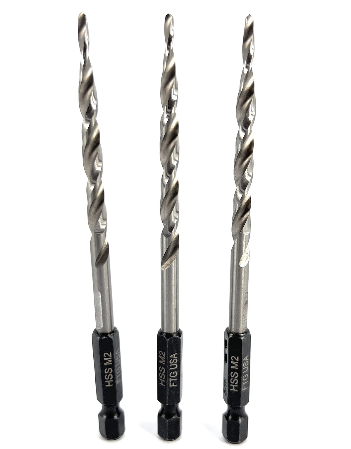 FTG USA 3 Pc #10 3/16" Replacement Tapered Drill Bit Only All Same Size Set