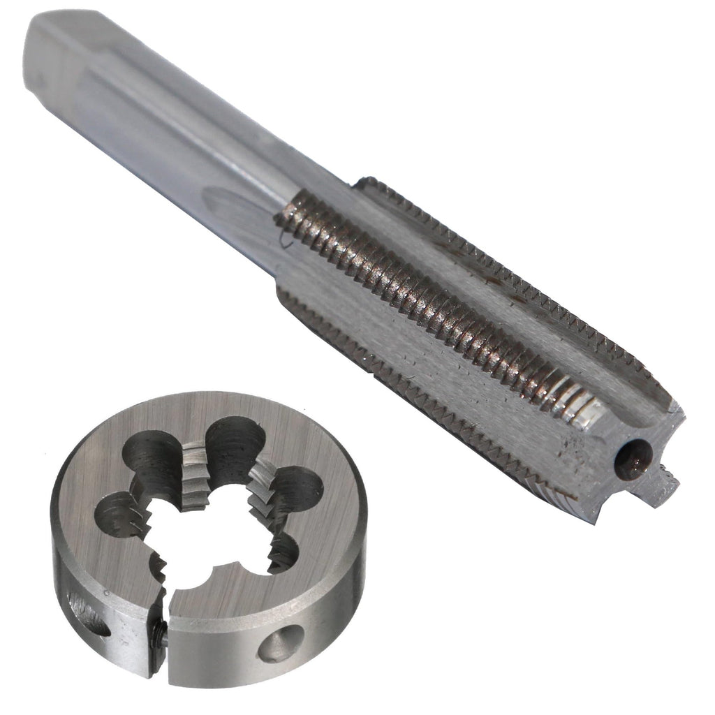 Drill America POUTRM22X1.5 m22 X 1.5 Tap and Die Kit, HSS Plug Tap and 2" OD HSS Round Die