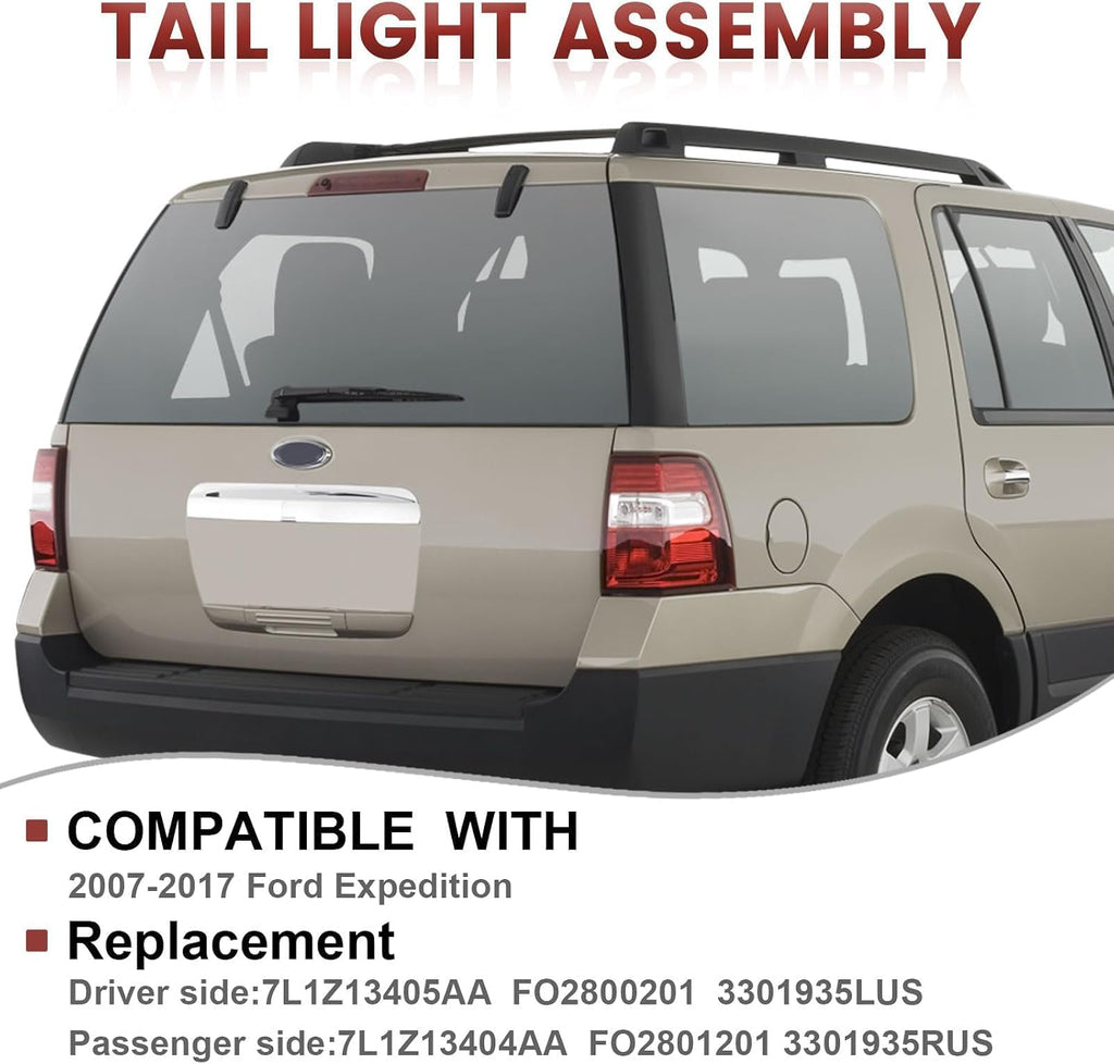 Tail Light Compatible with 2007-2017 Ford Expedition