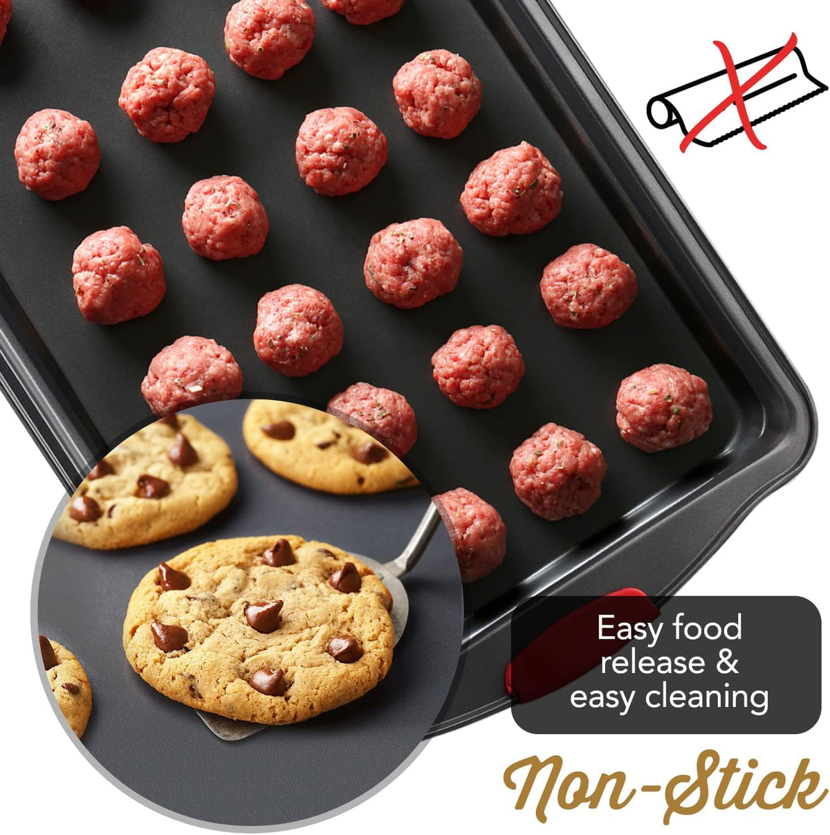 Baking Pan Set, 39 Piece Premium Baking Set, Nonstick Bakeware Sets BPA Free, Cookie Sheets for Baking Nonstick Set