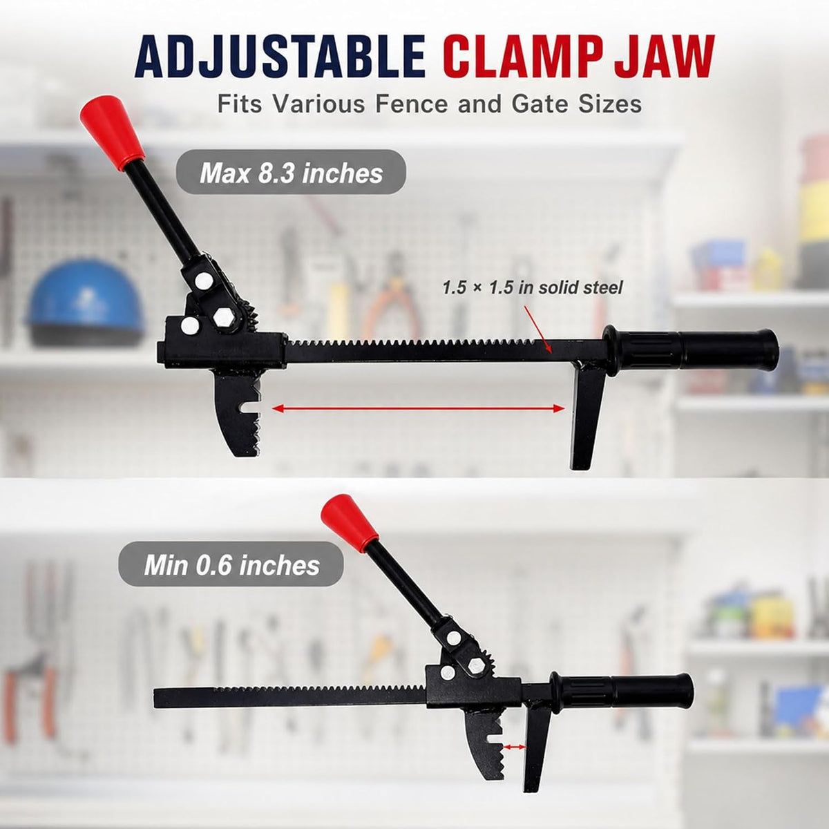 Heavy Duty Ratcheting Chain Link Fence Stretcher Tool – Professional Fence Puller & Tensioner for Galvanized Chain